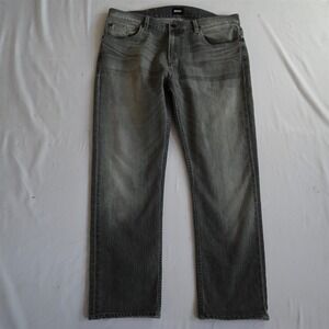 HUDSON 36x30 Sartor Relaxed Skinny Gray Flex Denim‎ Mens Jeans